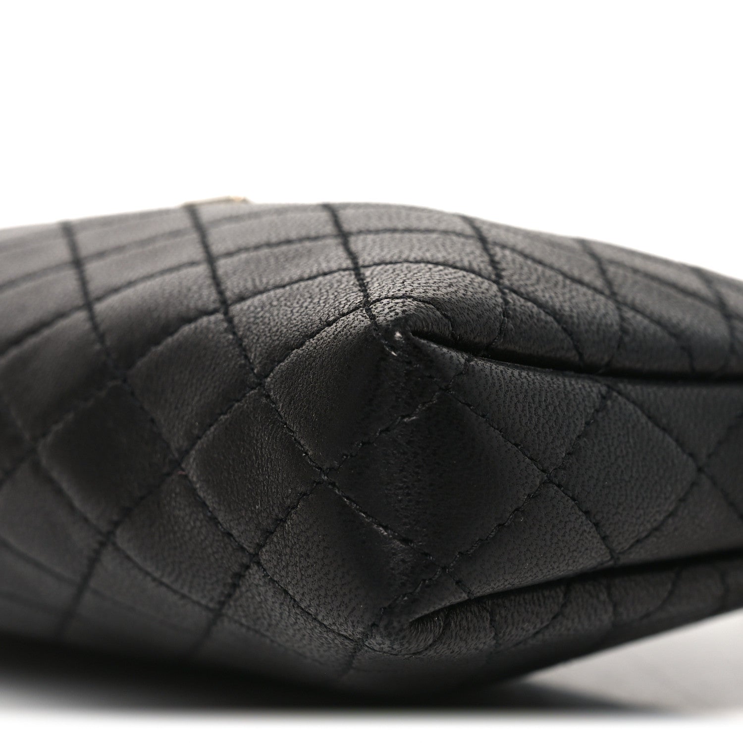 Saint Laurent Lambskin Quilted Gaby Zipped Pouch Black 9 of 10
