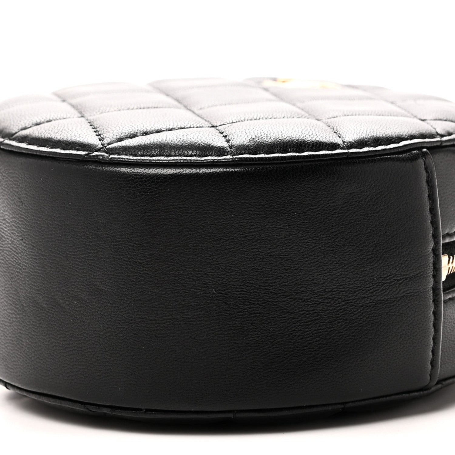Chanel Lambskin Quilted Round Pearl Crush Clutch With Chain Black 9 of 10