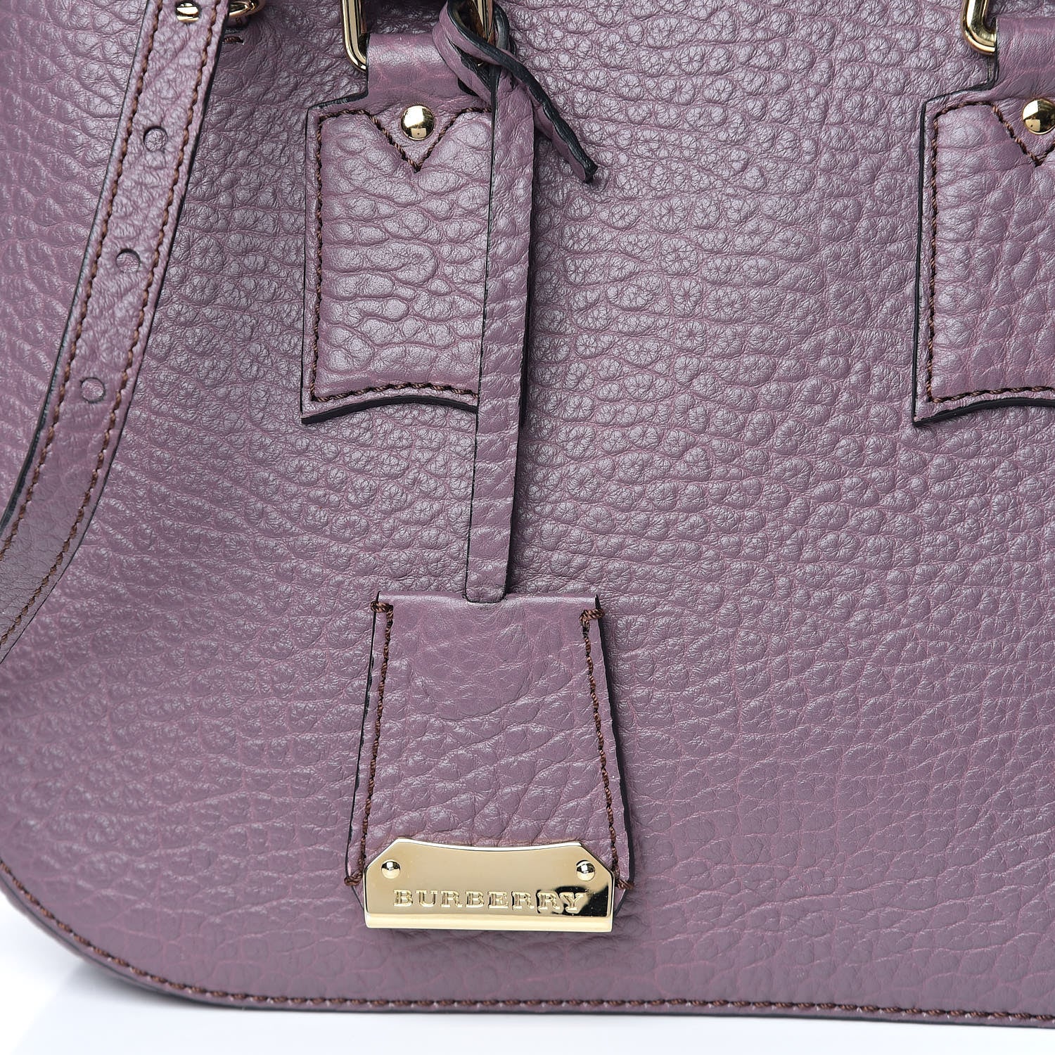 Burberry Heritage Grain Small Orchard Bowling Bag Purple 11 of 11