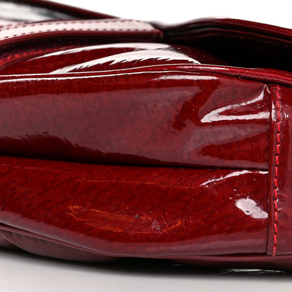 Christian Dior Patent Diorissimo Saddle Bag Dark Red 9 of 13