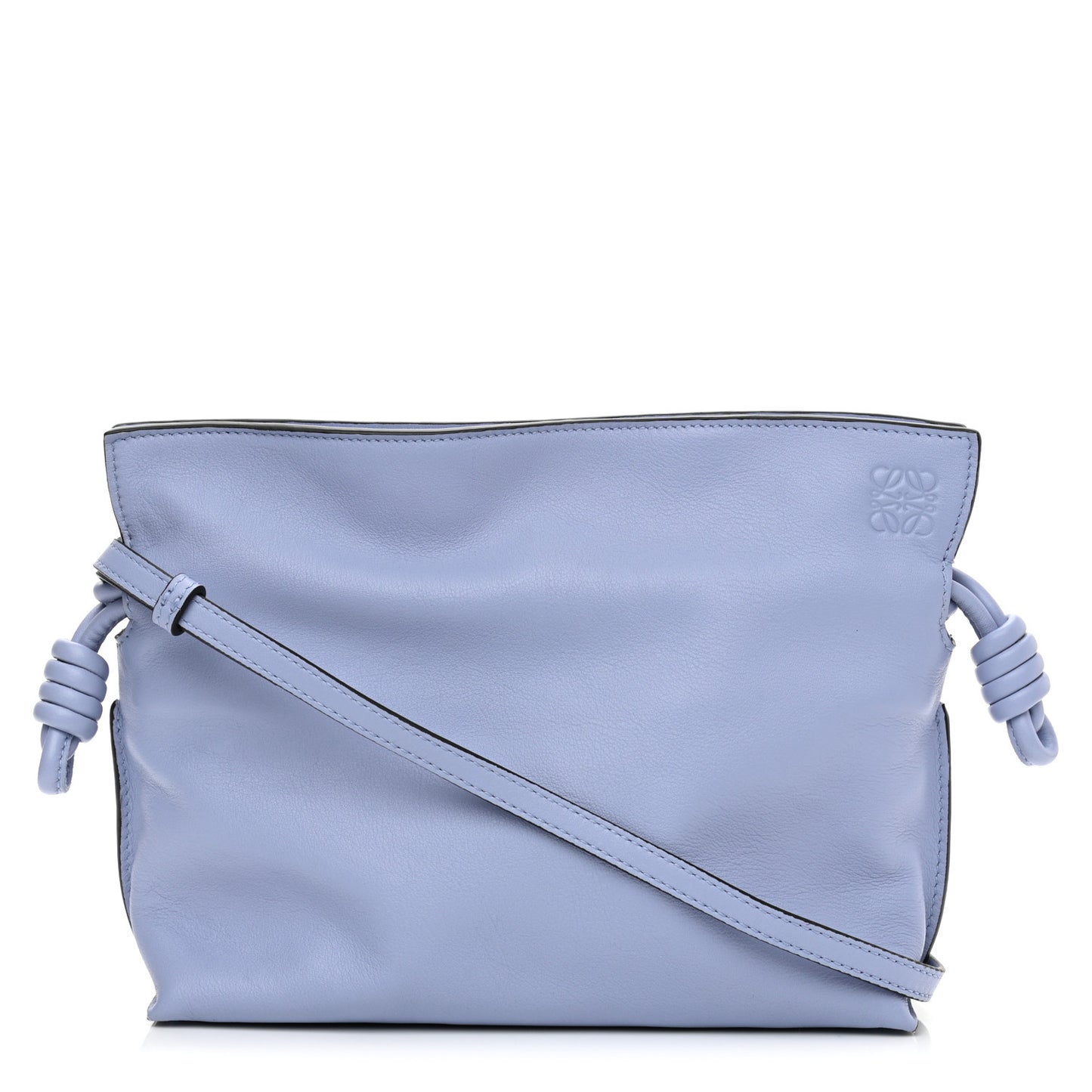 Calfskin Mini Flamenco Knot Bag Atlantic Blue