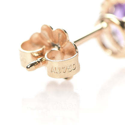 Tiffany 18K Yellow Gold Amethyst Sparklers Earrings 6 of 7