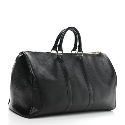 Louis Vuitton Epi Keepall 45 Black 3 of 18