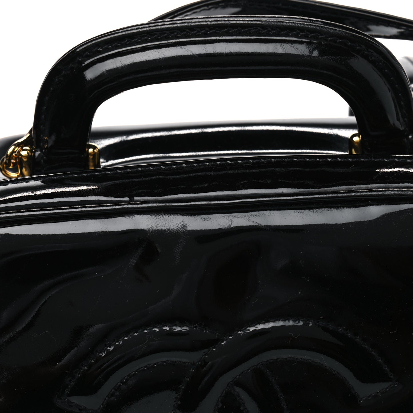 Patent CC Vanity Cosmetic Case Black