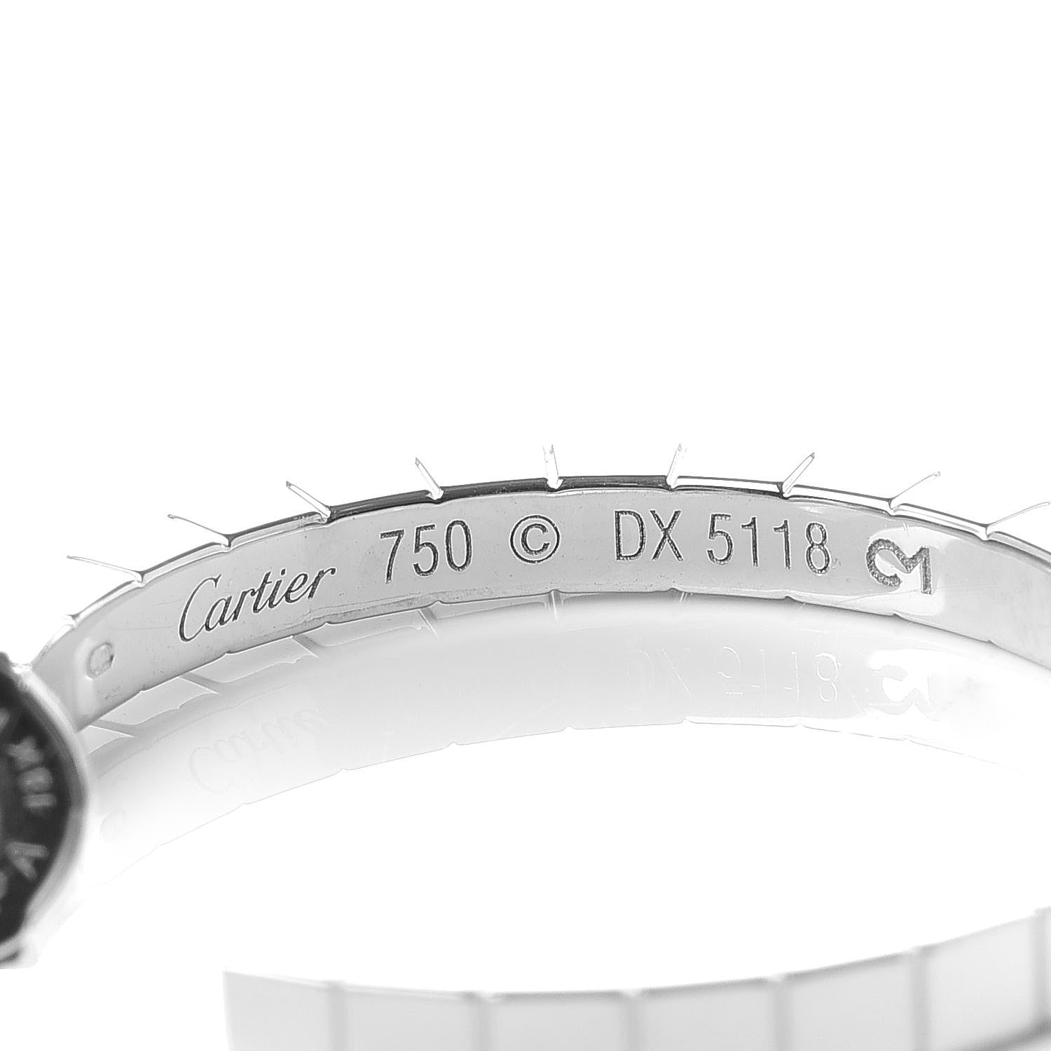 Cartier 18K White Gold Lanieres Hoop Earrings 4 of 4