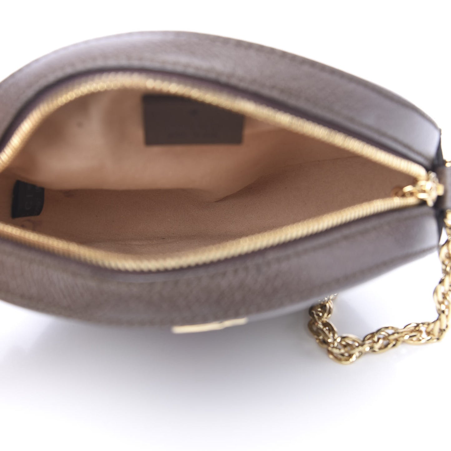 GG Supreme Monogram Web Mini Ophidia Round Shoulder Bag Brown
