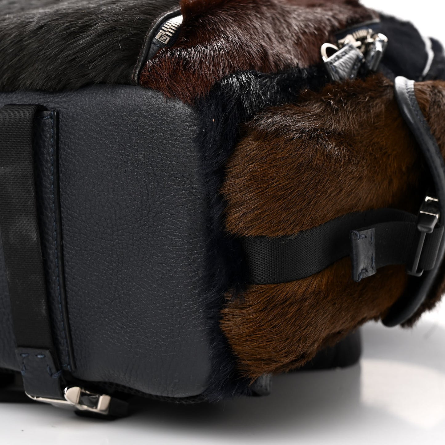 Fox Fur Backpack Brown Blue