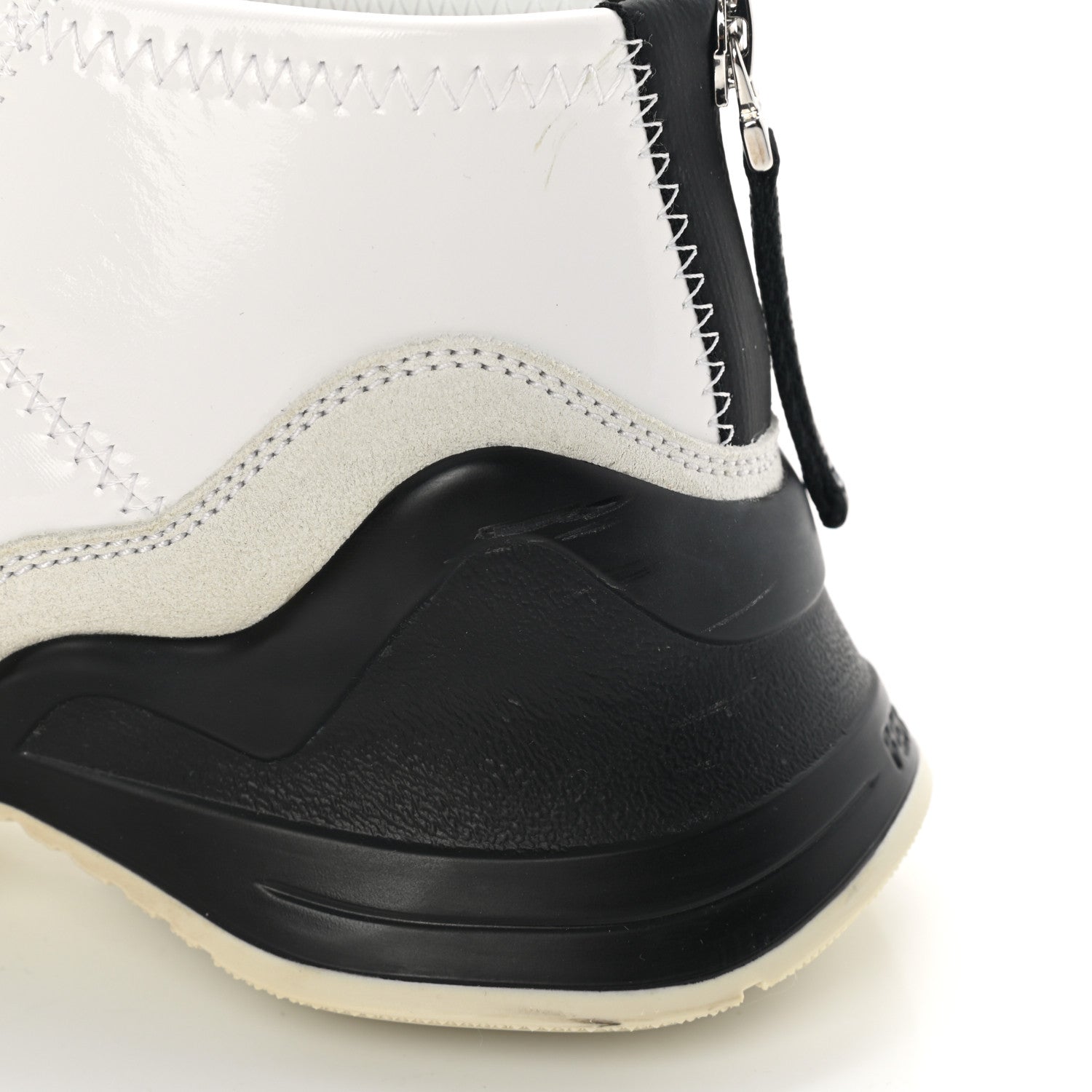 Fendi Vernice High-Tech Womens FFluid Zip Up Sneakers 36 White Black 12 of 15