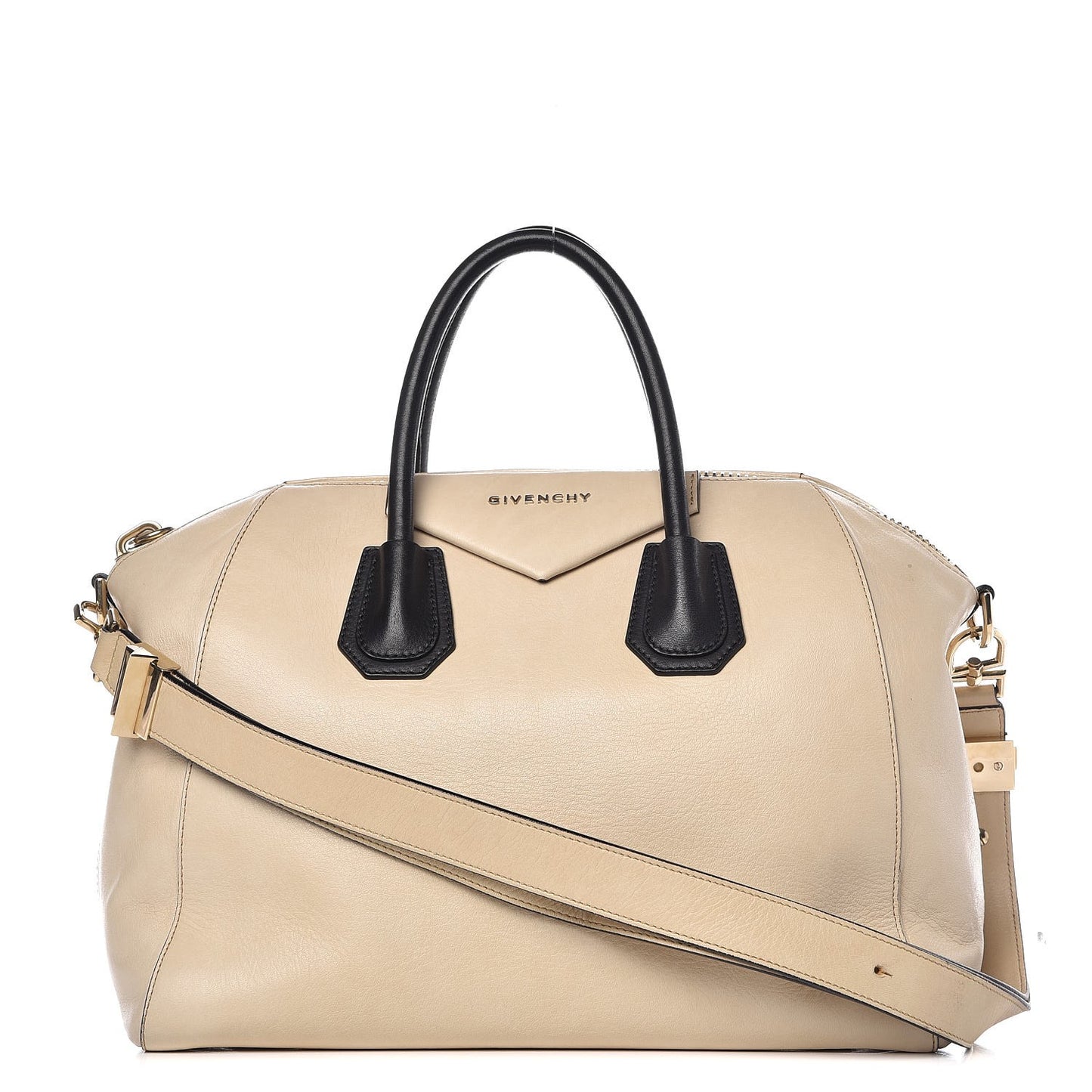 Calfskin Medium Bi-Color Antigona Cream Black