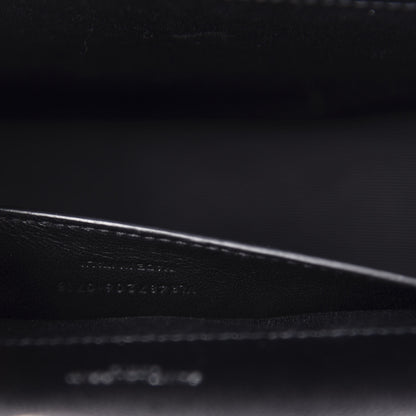 Saint Laurent Grain De Poudre Textured Mixed Matelasse Triquilt Medium Monogram Satchel Black 8 of 11