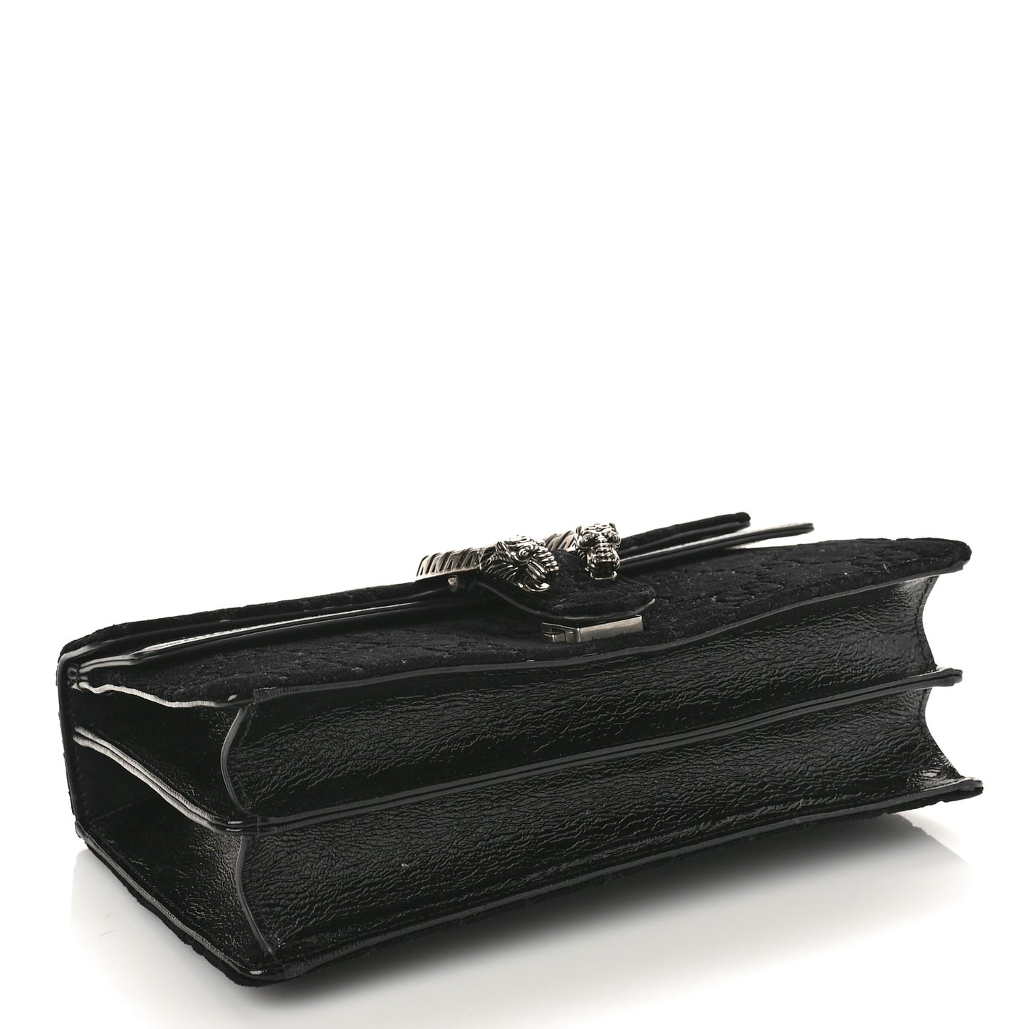 Velvet GG Monogram Small Dionysus Shoulder Bag Black
