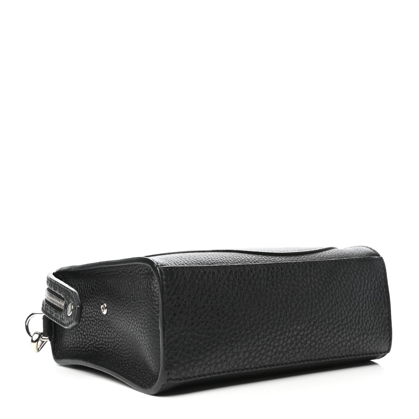 Cuoio Romano Selleria Fendi Stamp Patch Mini Lui Bag Black Grigio