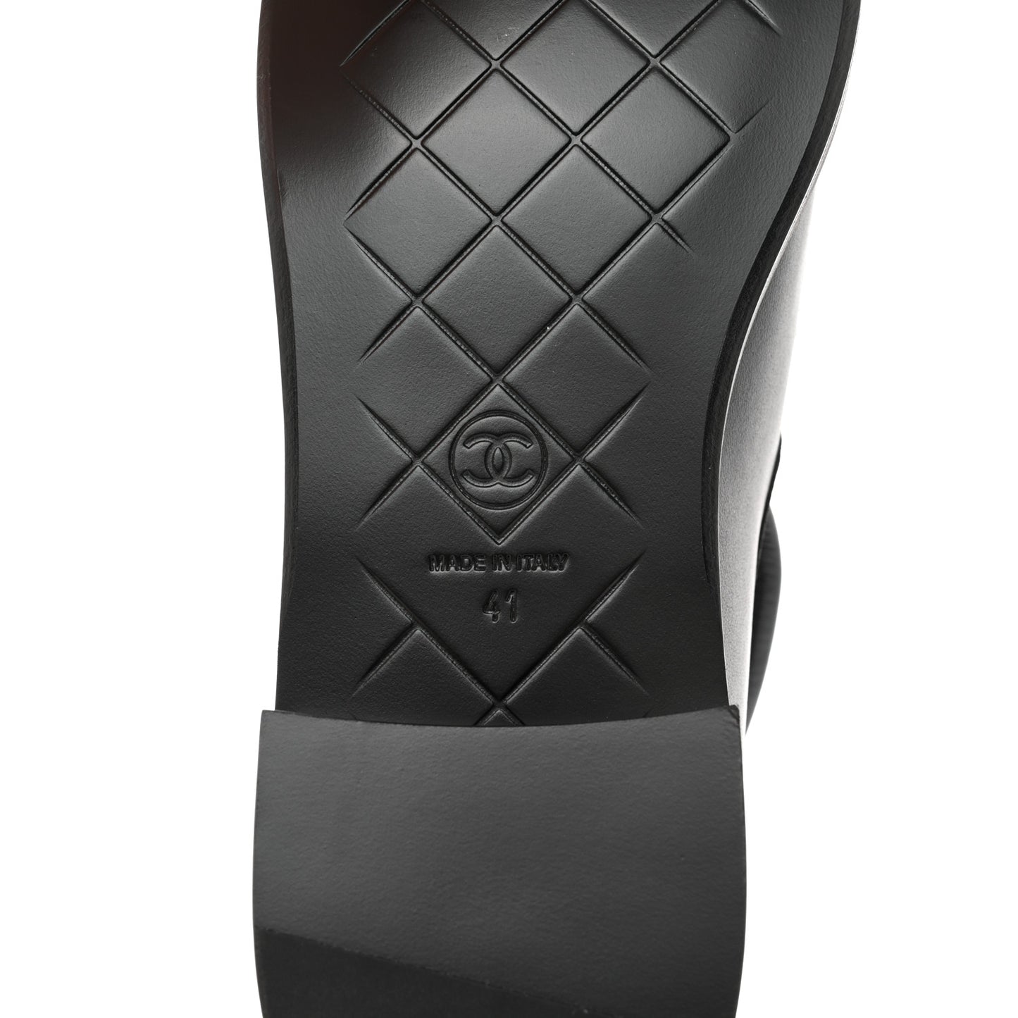 Lambskin Quilted CC Turnlock Loafers 41 Black