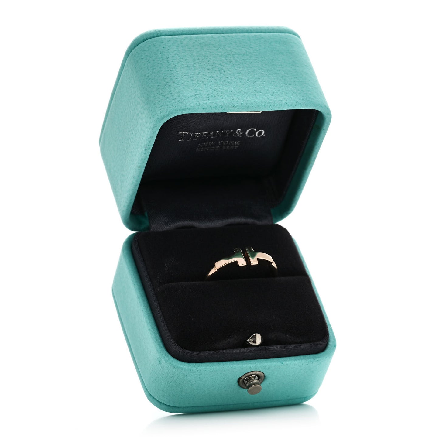 18K Rose Gold T Wire Ring 51 5.75