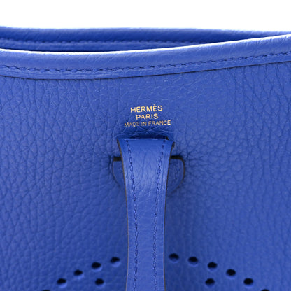 Hermes Taurillon Clemence Evelyne TPM Bleu Royal 6 of 11