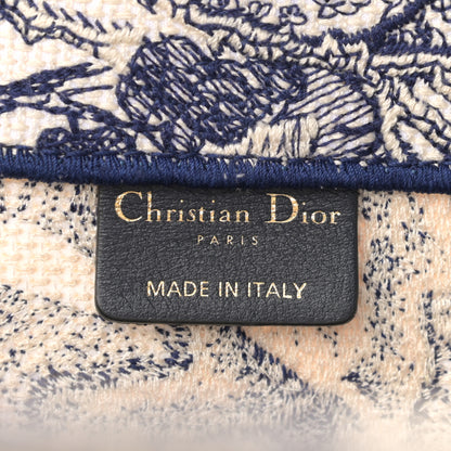 Christian Dior Canvas Embroidered Toile De Jouy Catherine Tote Blue 6 of 11
