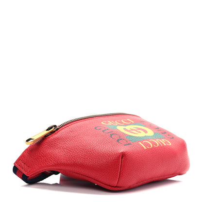 Gucci Grained Calfskin Small Logo Belt Bag Hibiscus Red 4 of 9