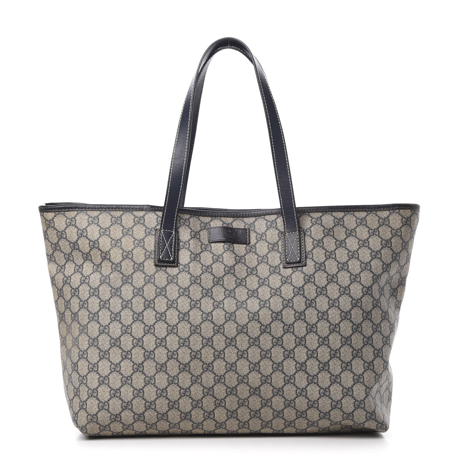 Gucci GG Supreme Monogram Large Zippered Shopping Tote Brown 1 of 17