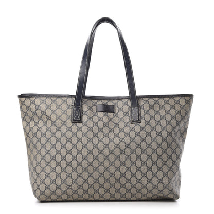 Gucci GG Supreme Monogram Large Zippered Shopping Tote Brown 1 of 17