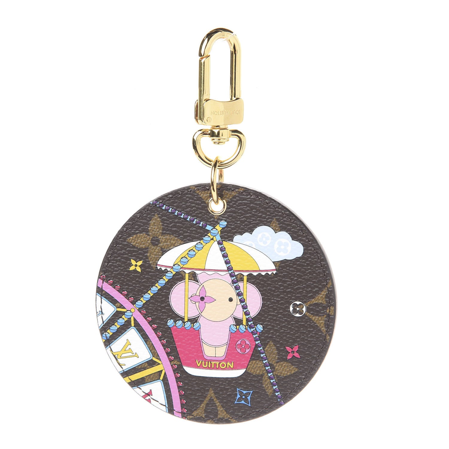 Louis Vuitton Monogram 2020 Christmas Animation Big Wheel Bag Charm Key Ring Rose Ballerine 1 of 3