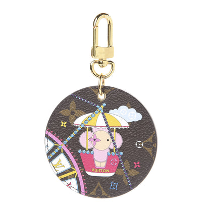 Louis Vuitton Monogram 2020 Christmas Animation Big Wheel Bag Charm Key Ring Rose Ballerine 1 of 3