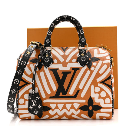 Louis Vuitton Monogram Giant Crafty Speedy Bandouliere 25 Creme Caramel 10 of 10