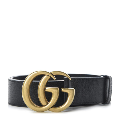 Gucci Textured Calfskin Double G 40mm Belt 80 32 Black 1 of 5