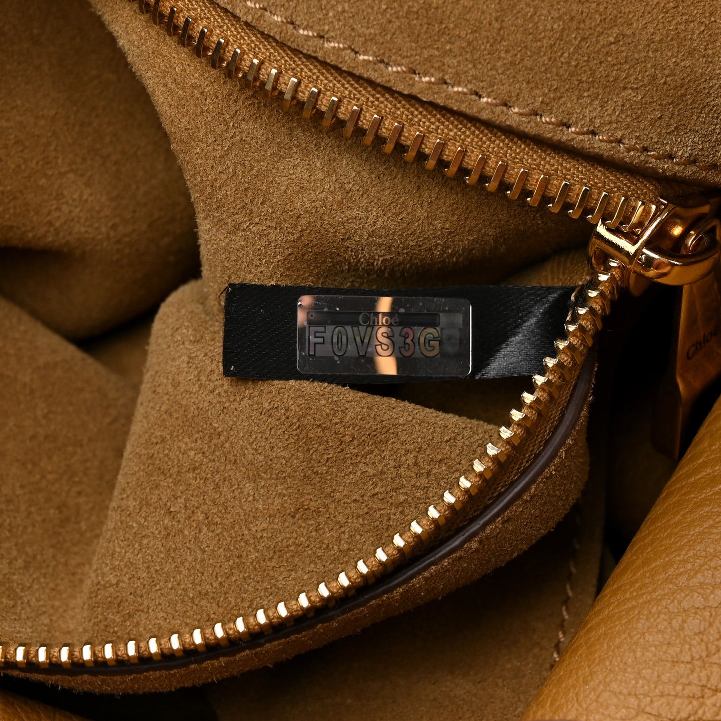 Suede Calfskin Small Marcie Hobo Bag Gold Khaki