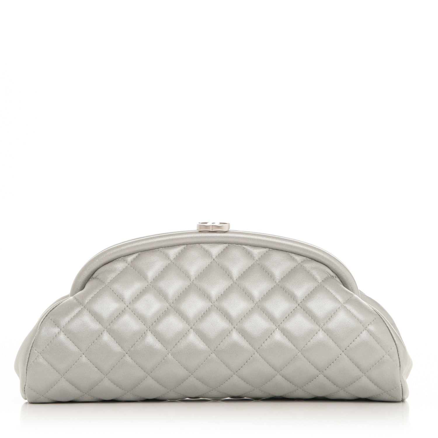 Chanel Metallic Lambskin Quilted Timeless Clutch Silver 1 of 7