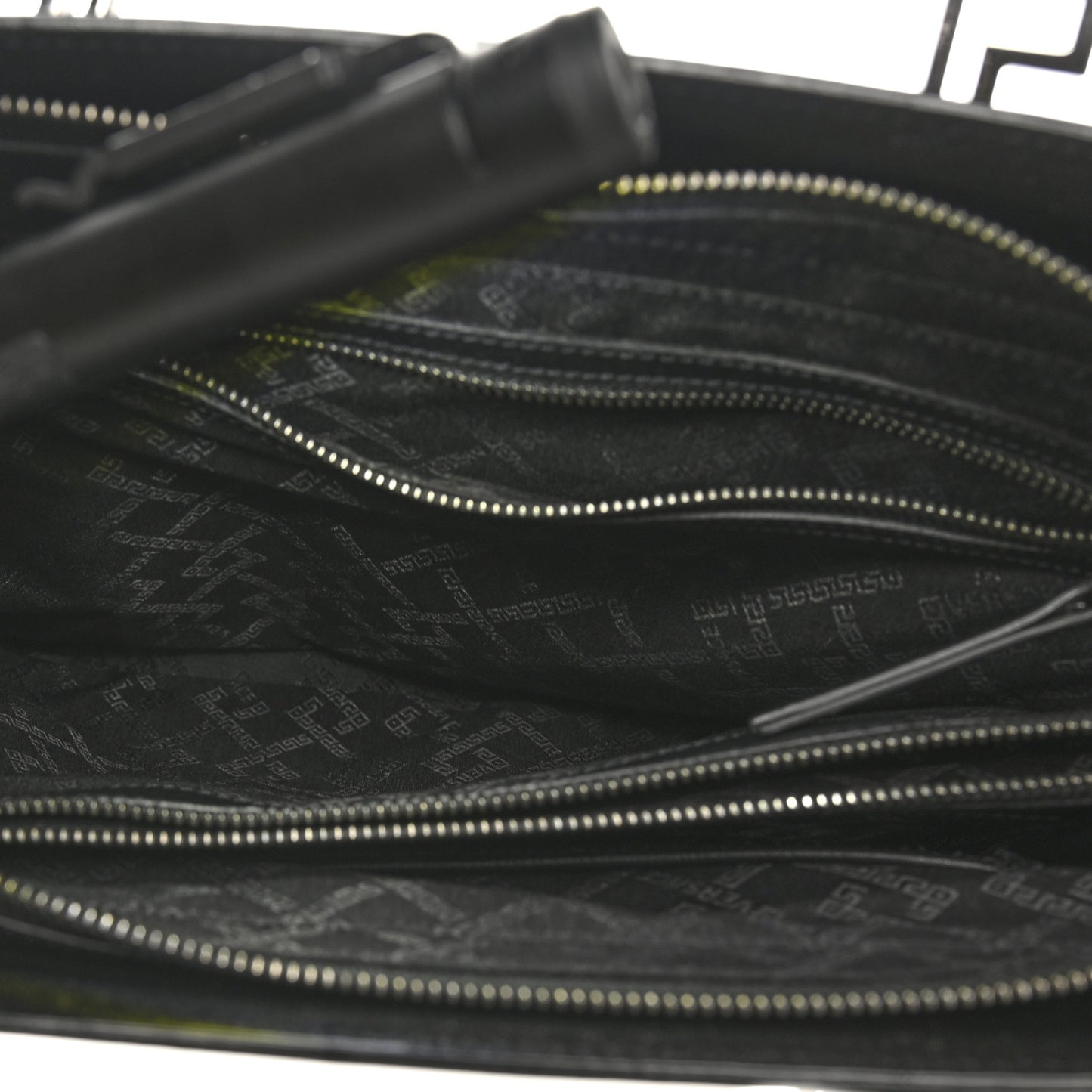 Saffiano Medusa Top Handle Briefcase Black