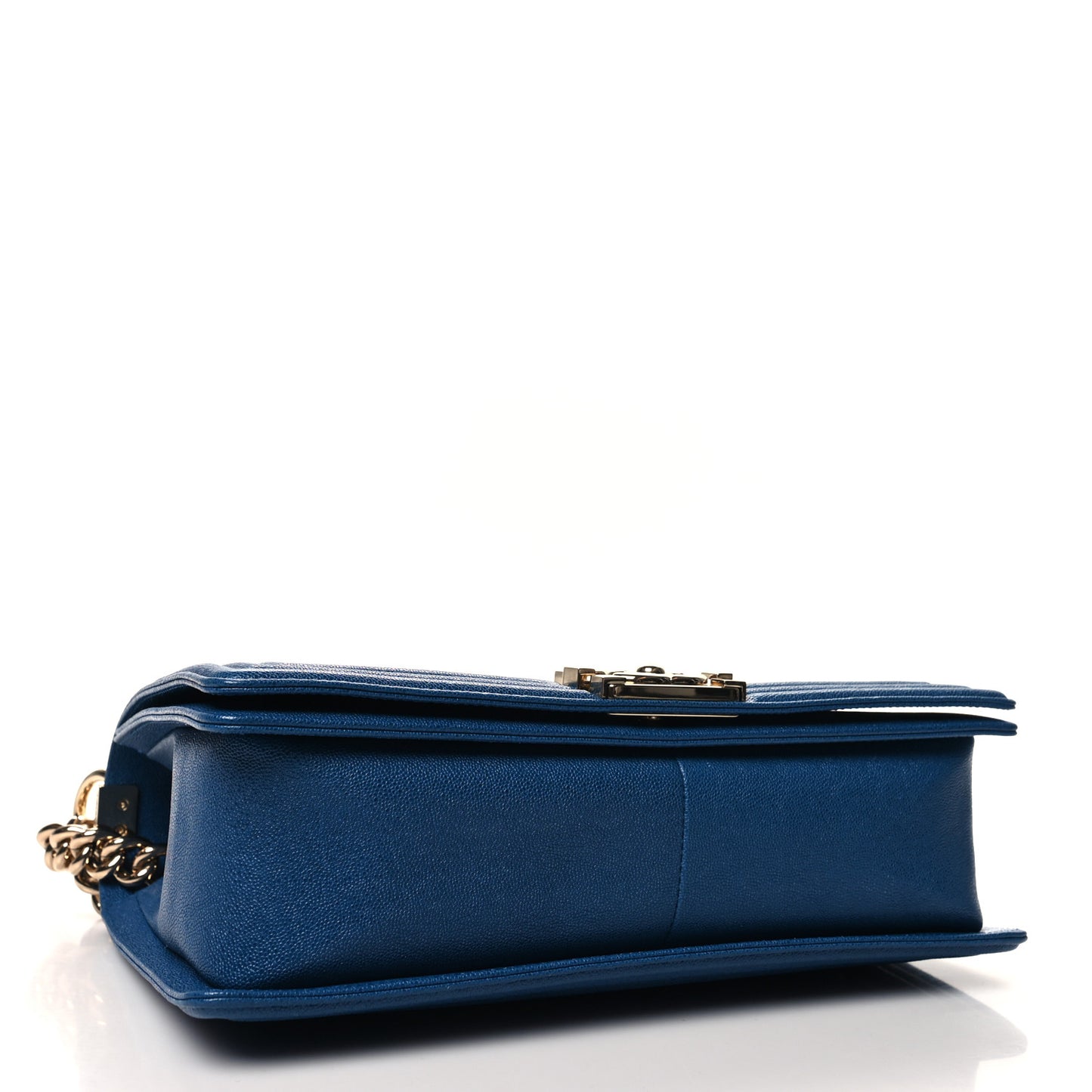 Caviar Quilted New Medium Boy Flap Blue