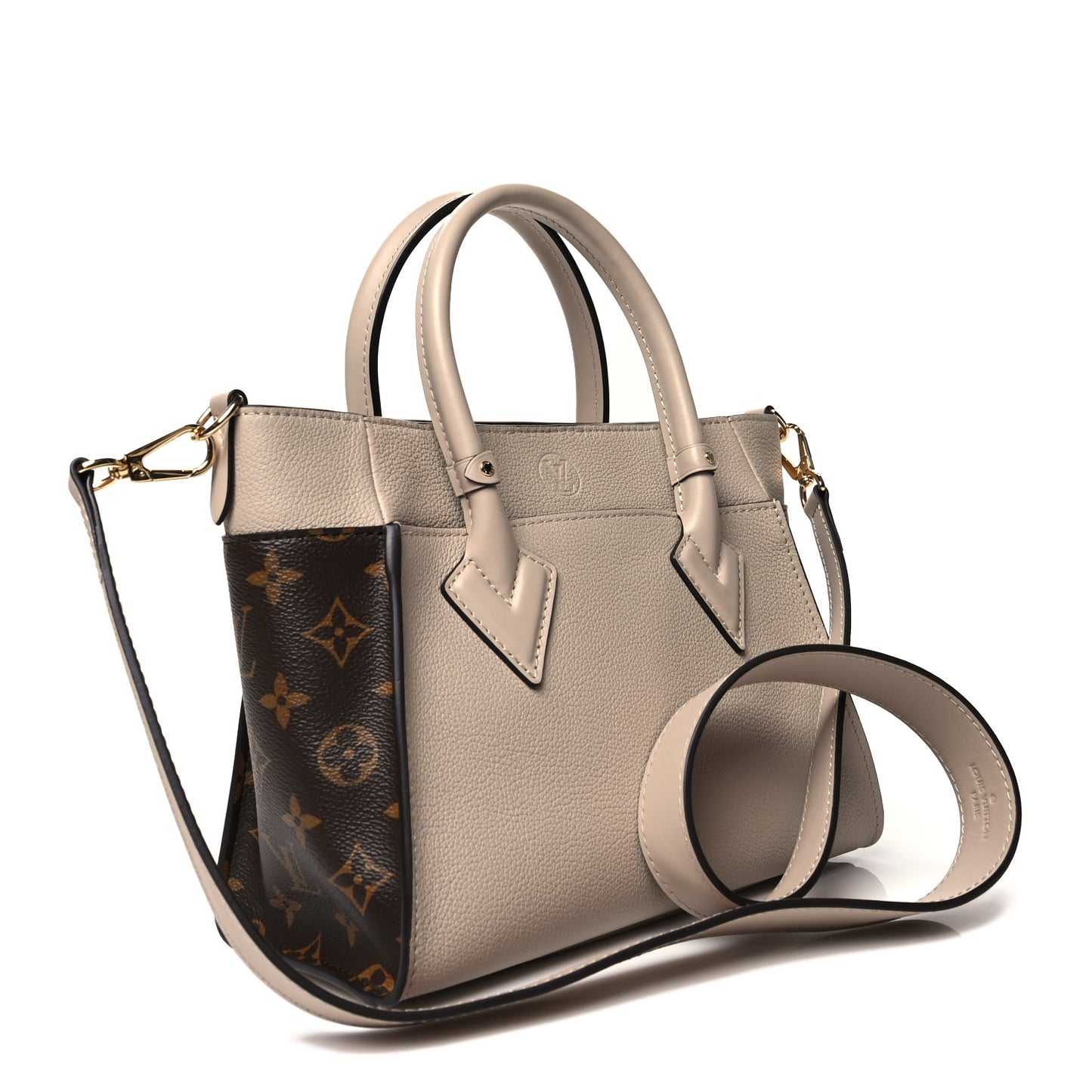 Calfskin Monogram On My Side PM Greige