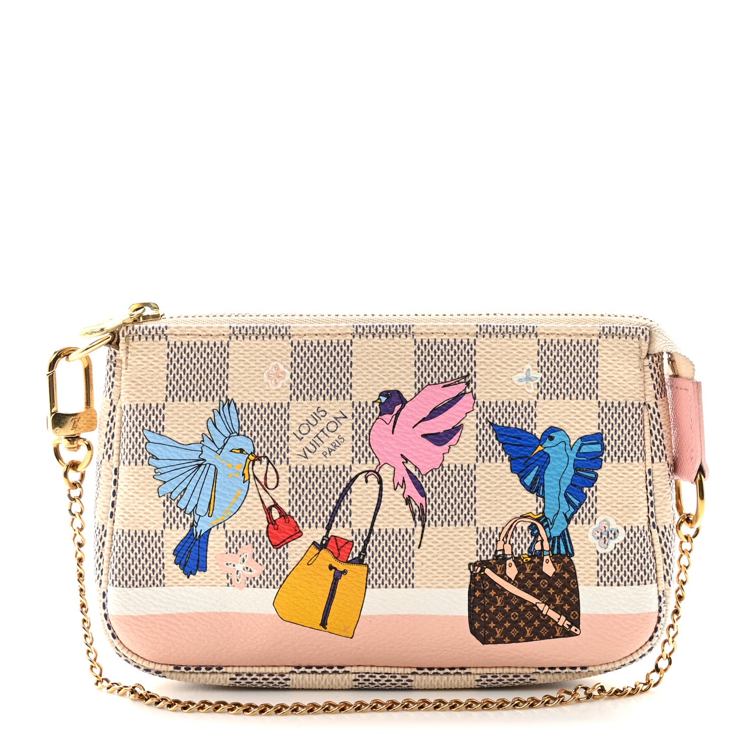 Louis Vuitton Damier Azur 2018 Christmas Animation Mini Pochette Accessories 1 of 6