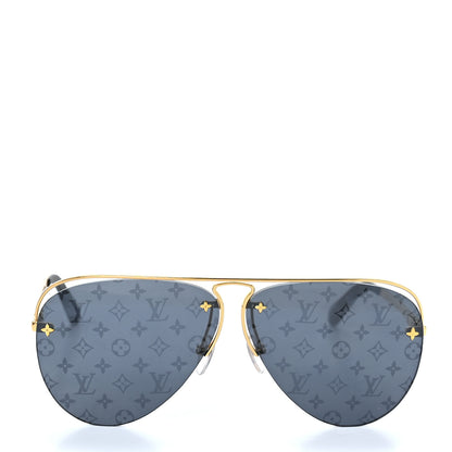 Louis Vuitton Metal Monogram Grease Sunglasses Z1172W Gold 2 of 9