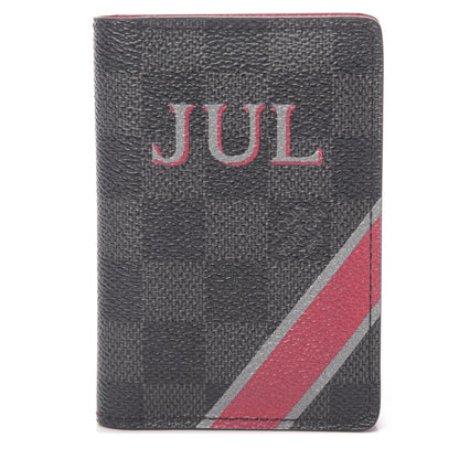 Louis Vuitton Damier Graphite My LV Heritage Pocket Organizer NM Fuchsia Grey 1 of 7