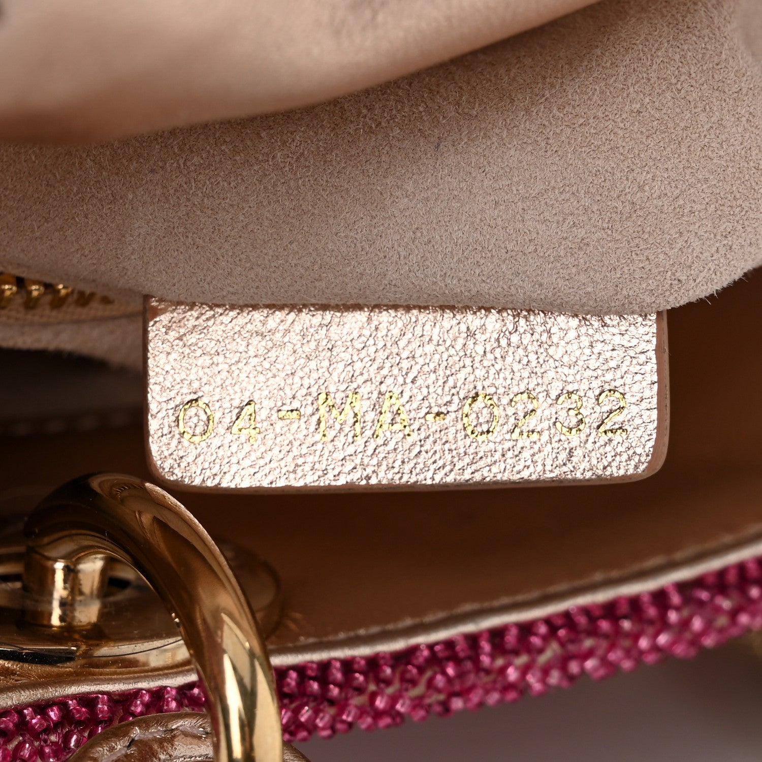 Christian Dior Metallic Calfskin Satin Celestial Bead Embroidery