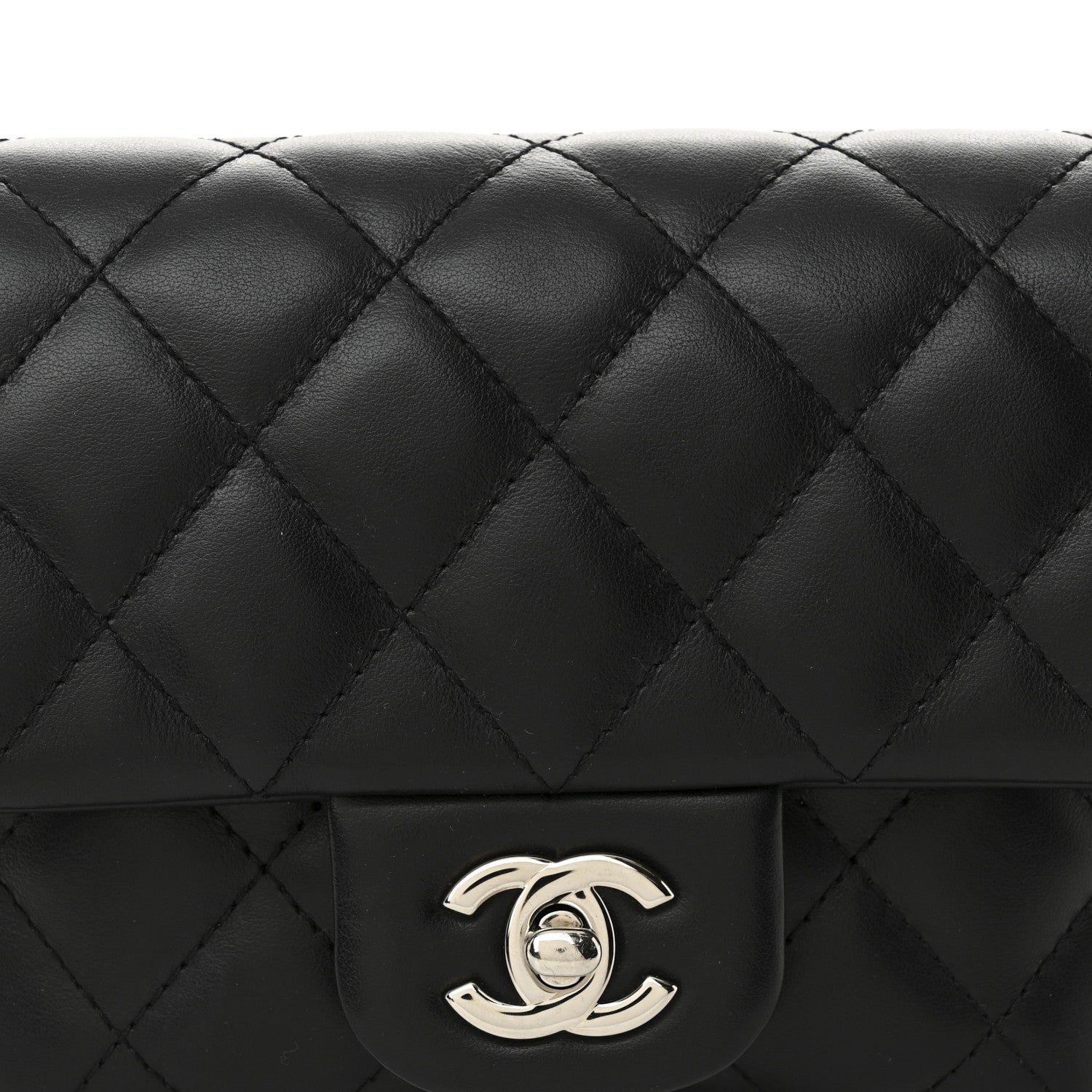 Chanel Calfskin Quilted CC Uniform Flap Belt Bag Black 9 of 11