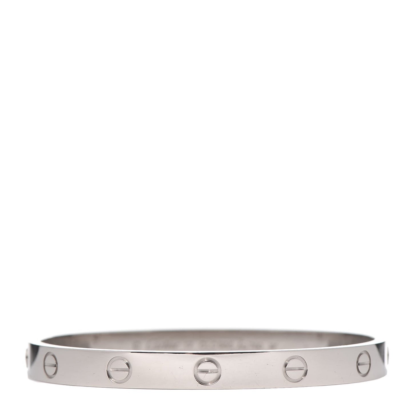 18K White Gold LOVE Bracelet 17