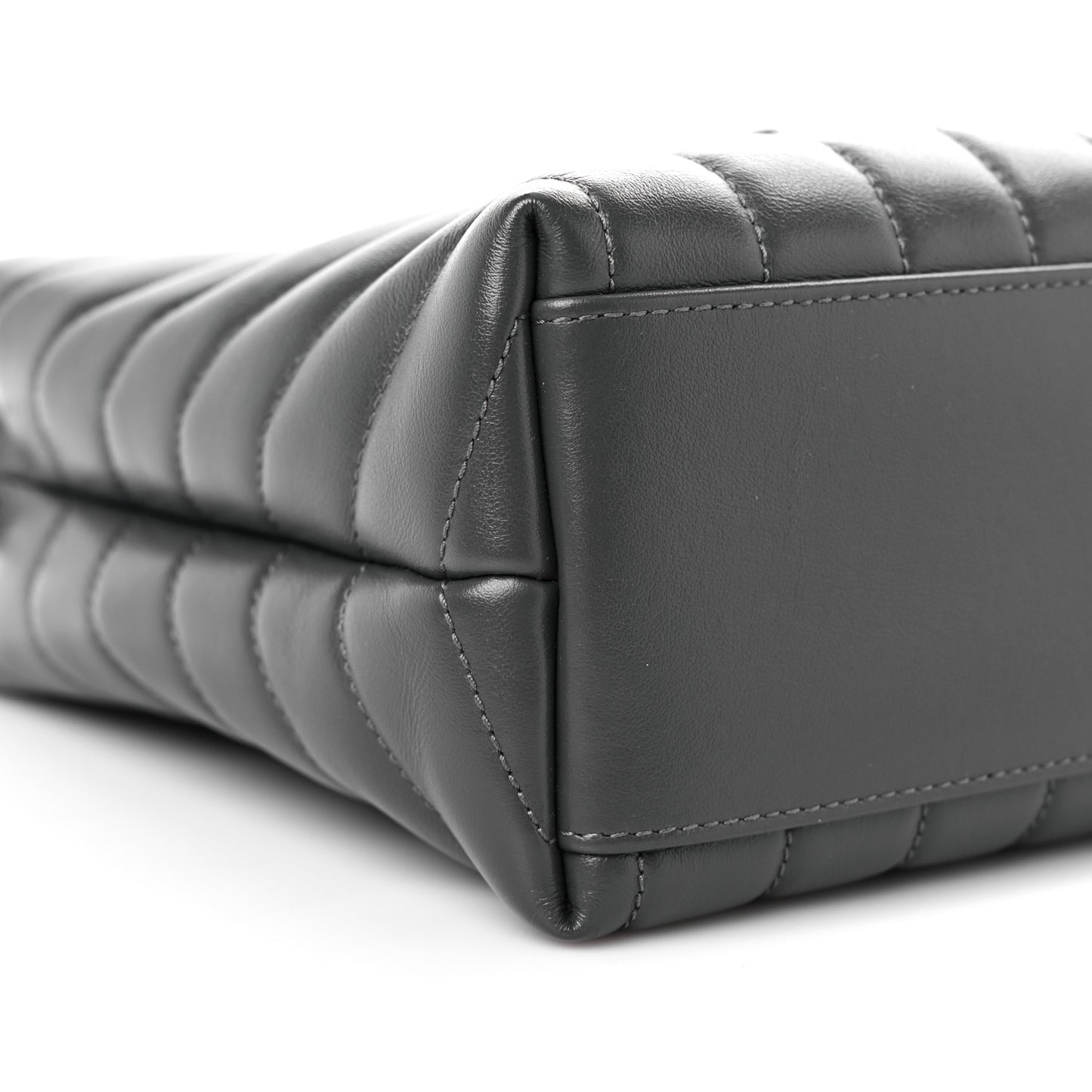 Calfskin Y Quilted Monogram Small Loulou Shopper Grey