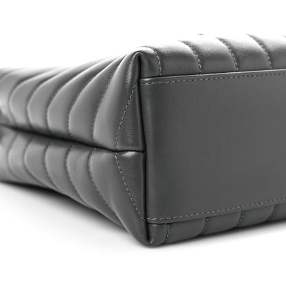 Saint Laurent Calfskin Y Quilted Monogram Small Loulou Shopper Grey 10 of 11