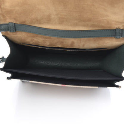 Burberry Derby Calfskin House Check Small Macken Crossbody Bag Dark Bottle Green 5 of 11