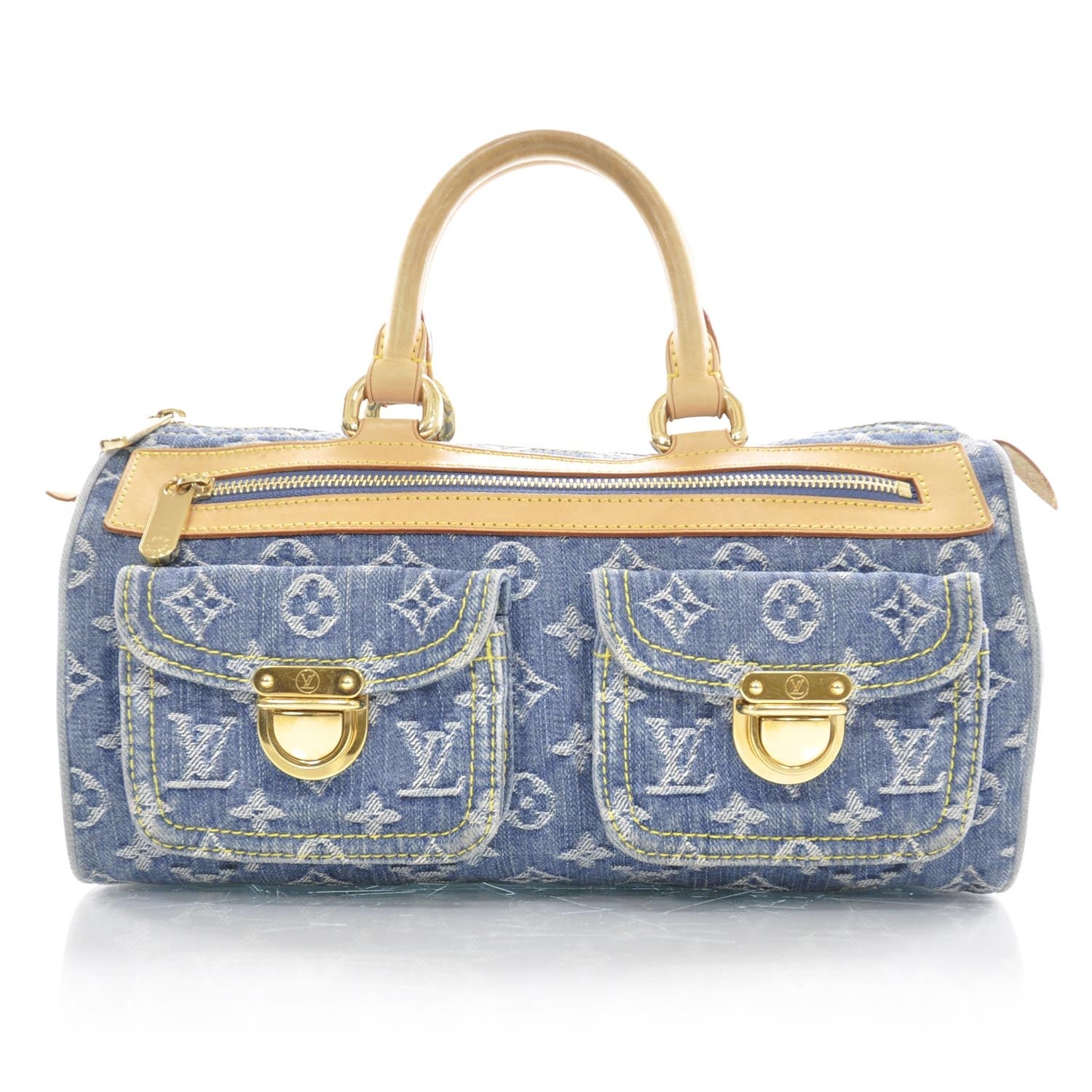 Louis Vuitton Monogram Denim Neo Speedy Blue 1 of 9