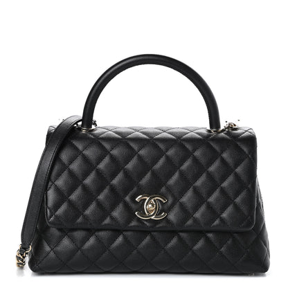 Chanel Caviar Quilted Small Coco Handle Flap Black 1 of 10