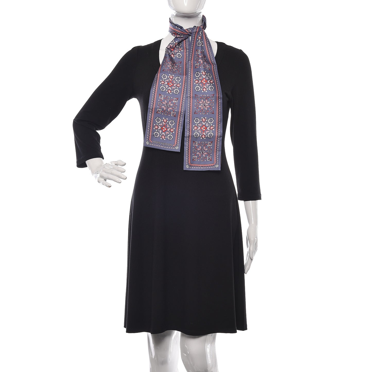 Silk Monogram Giant Lvrtual Flowers Bandeau Denim