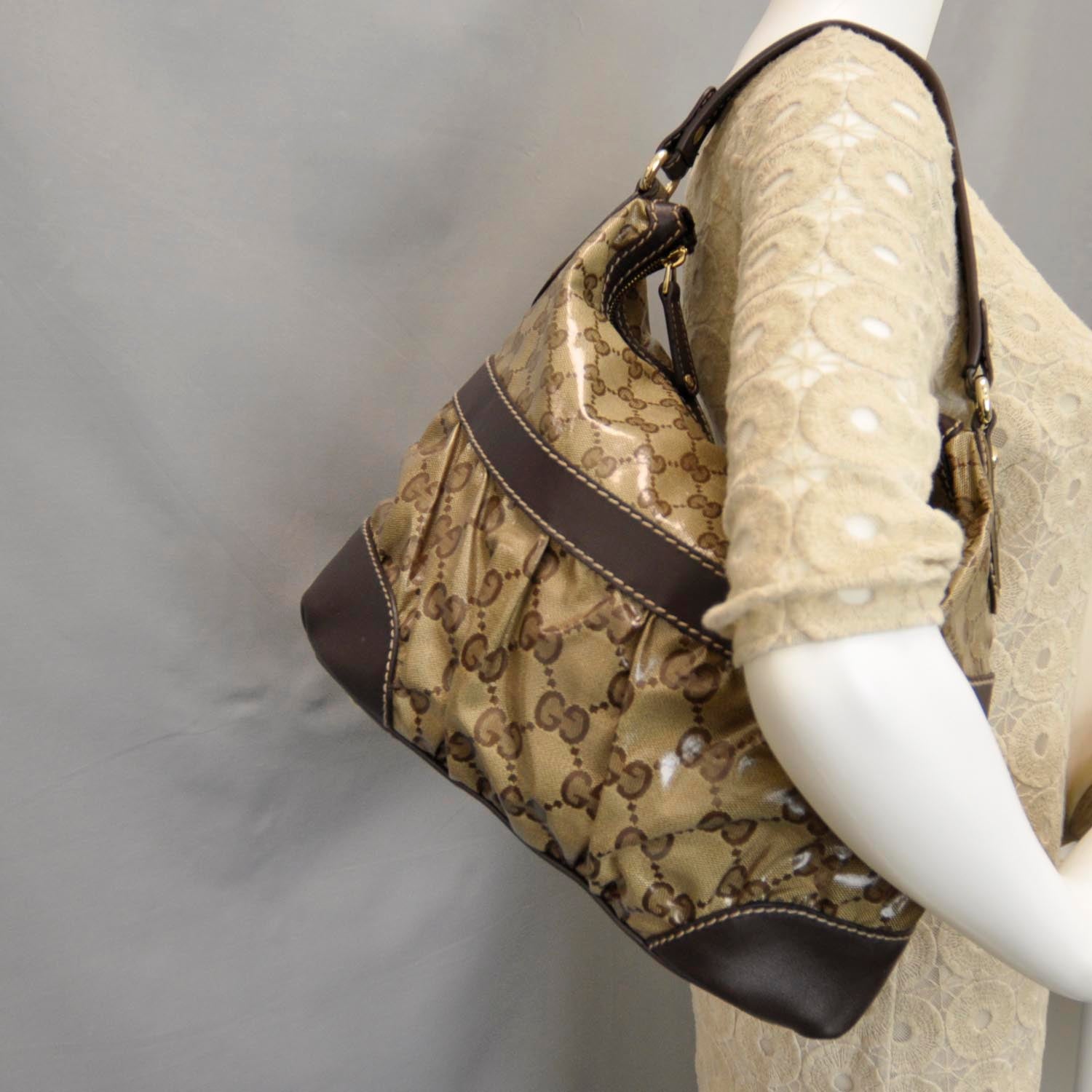 Gucci Crystal Monogram Mix Hobo 2 of 10