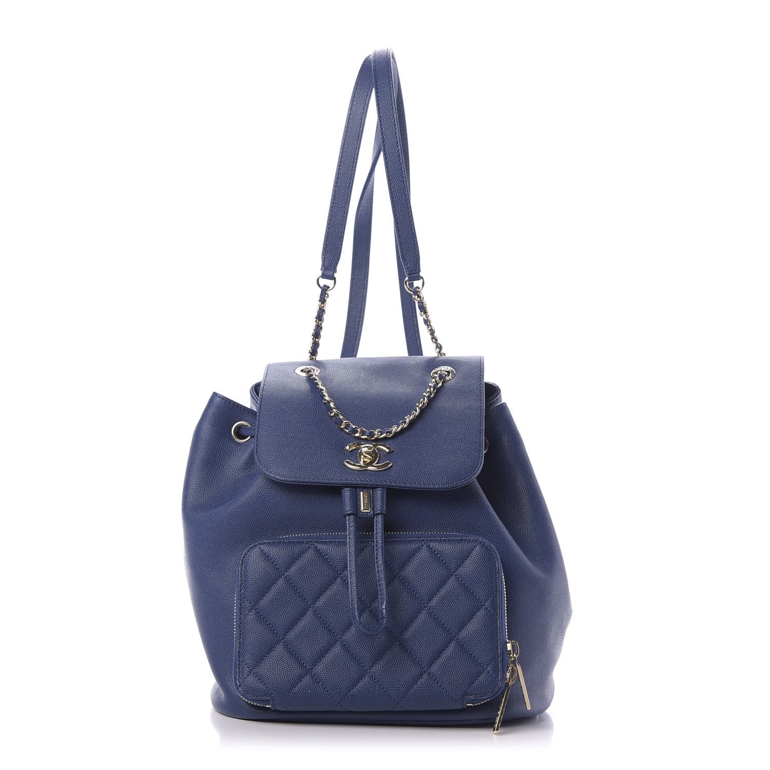 Chanel Caviar Quilted Business Affinity Backpack Blue 1 of 12
