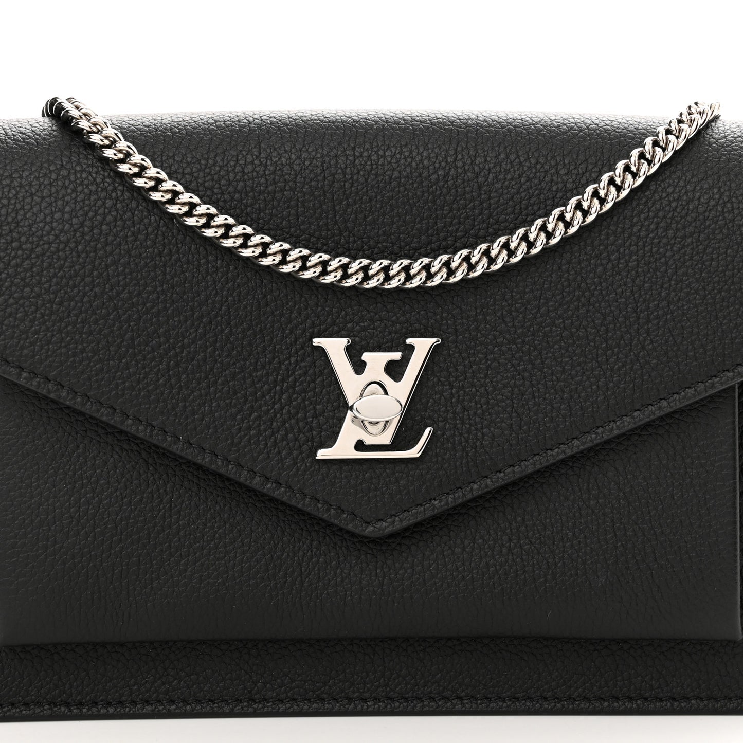 Soft Calfskin My Lockme Chain Pochette Black