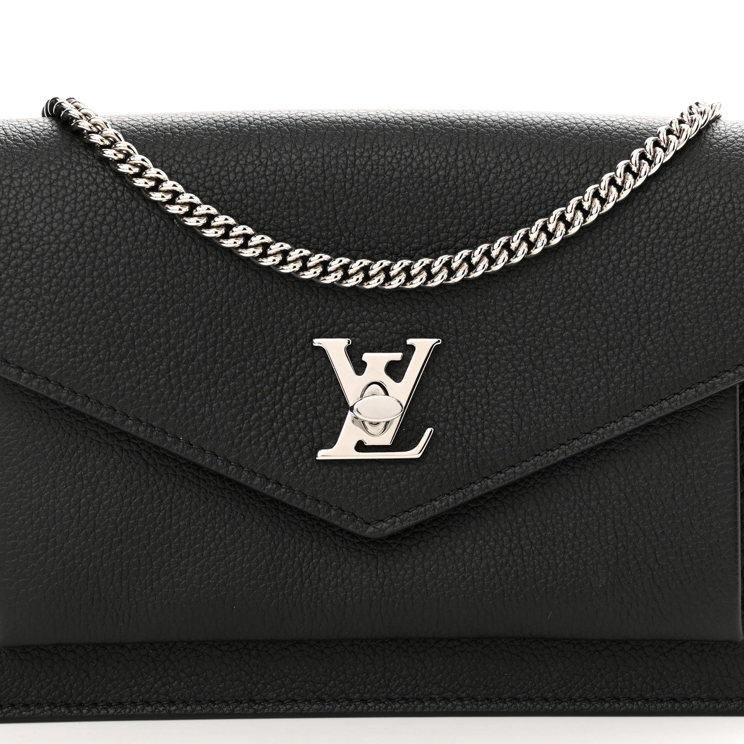 Louis Vuitton Soft Calfskin My Lockme Chain Pochette Black 7 of 11