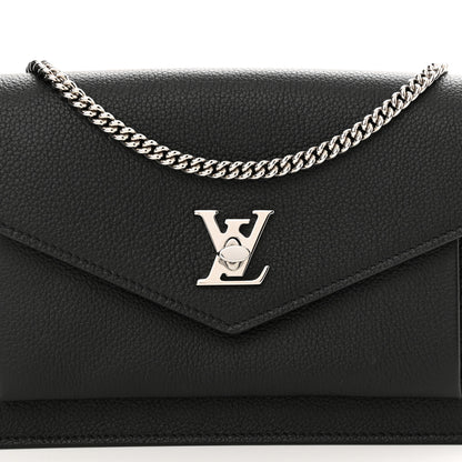 Louis Vuitton Soft Calfskin My Lockme Chain Pochette Black 7 of 11