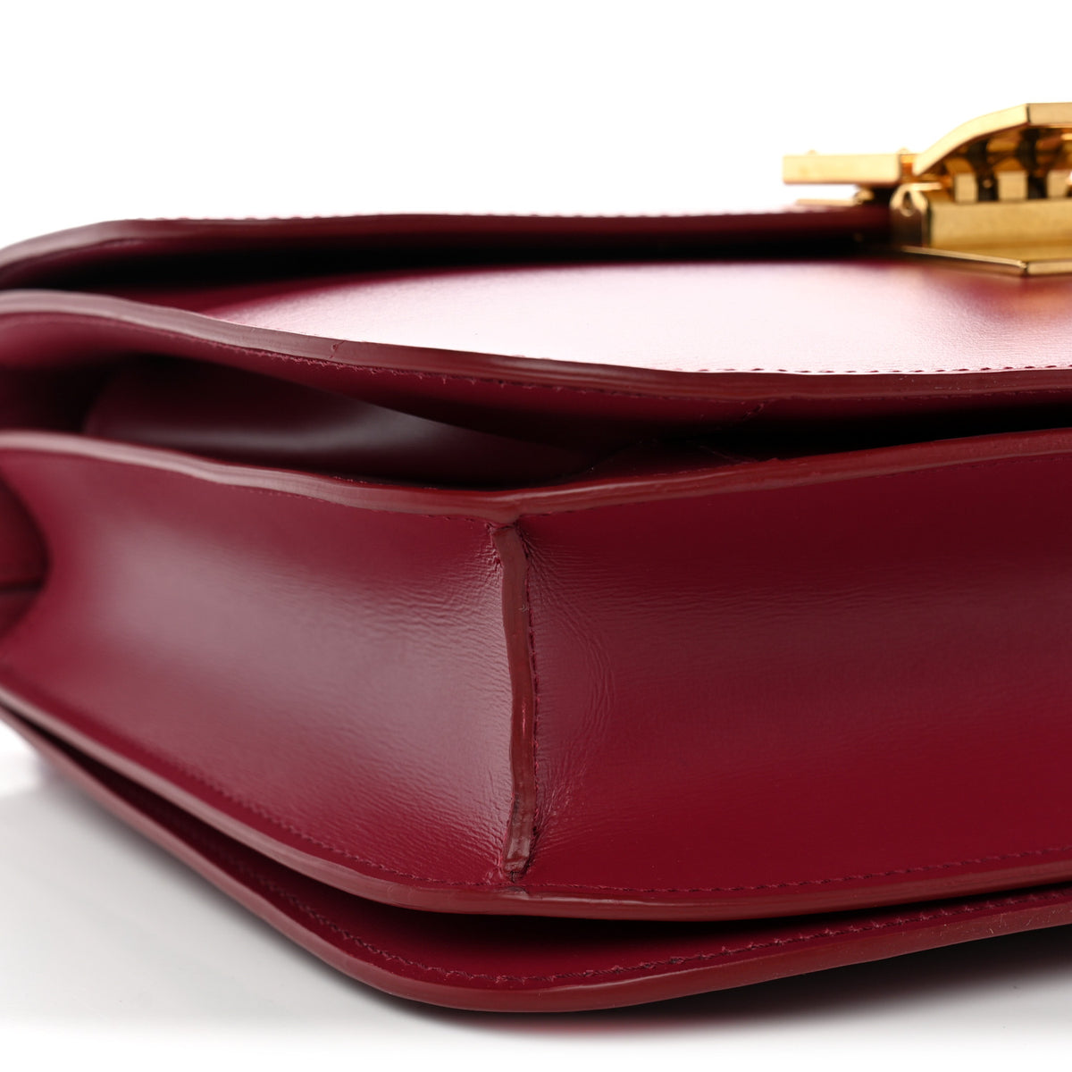 Box Calfskin Medium Classic Box Flap Bag Raspberry